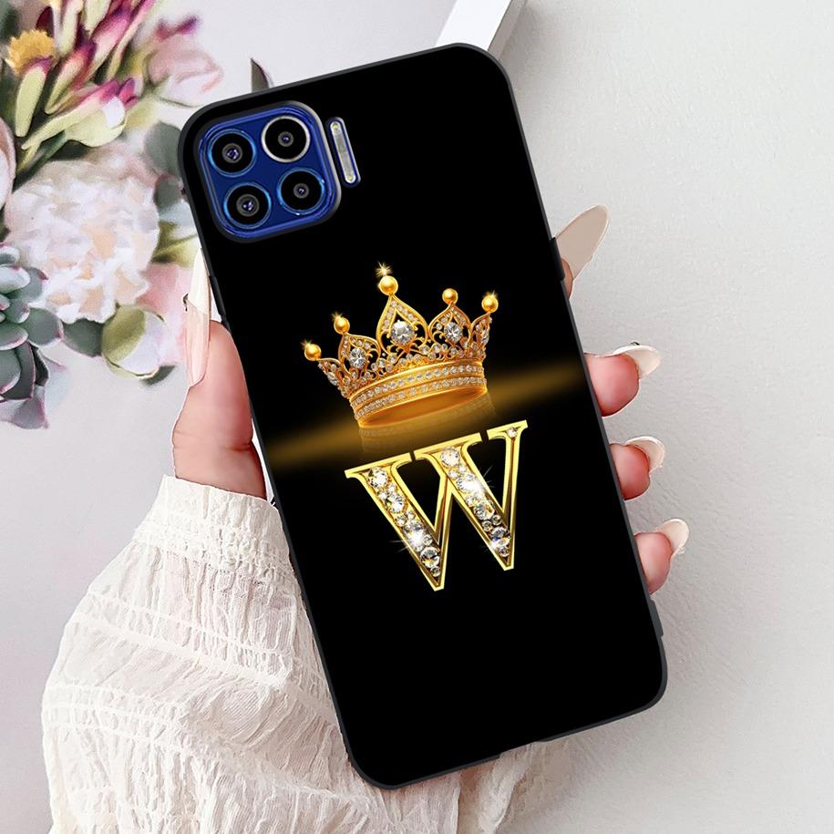Чехол для Motorola One 5G Популярные буквы Цветочная корона Мягкий силикон Ударопрочный ТПУ Чехол для пары Для телефона Moto One 5G 2020