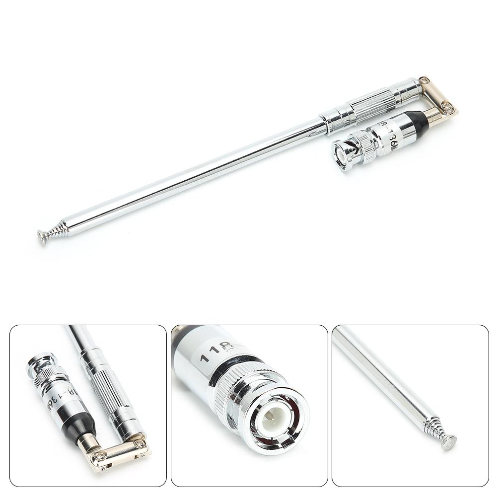 VHF UHF118‑136 Car Antenna Aerial Frequency Range Long Rod Bendable BNC Interface