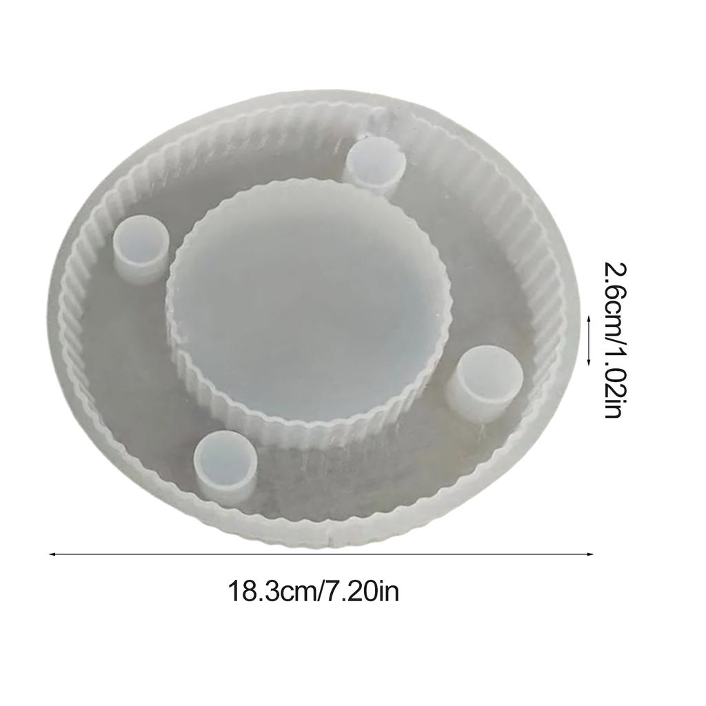 3D круглый подсвечник, силиконовая форма, эпоксидная смола, форма для подсвечника, гипсовая форма для подсвечника, форма для украшения дома