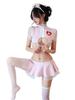Nurse Open Sexy Extremely Navel Mini 5 Piece One Stockings Included [YAISHN] Uniform, Chest, Cosplay, Pink, Lace, See-Through, Sexy, Erotic, Cute,