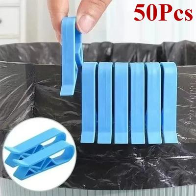 Крепежная клипса для мусорного бака Прочный пластиковый кухонный, для ванной, офиса, универсальный мусорный мешок, противоскользящий кронштейн, разделитель, боковой зажим