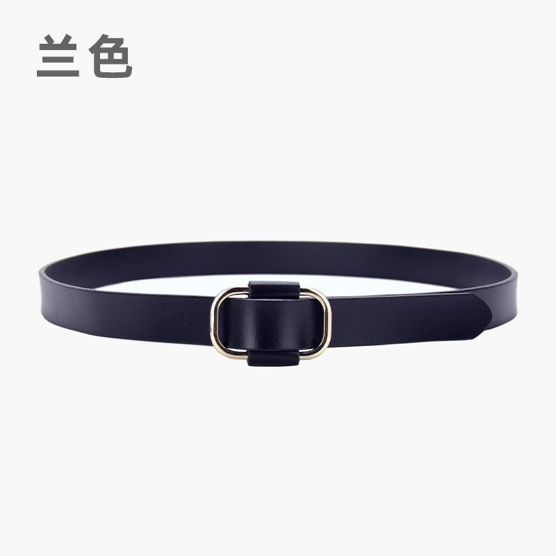 Четыре сезона в наличии новый женский ремень с квадратной пряжкой без иглы, повседневный кожаный ремень, простой ретро-модный ремень из натуральной кожи