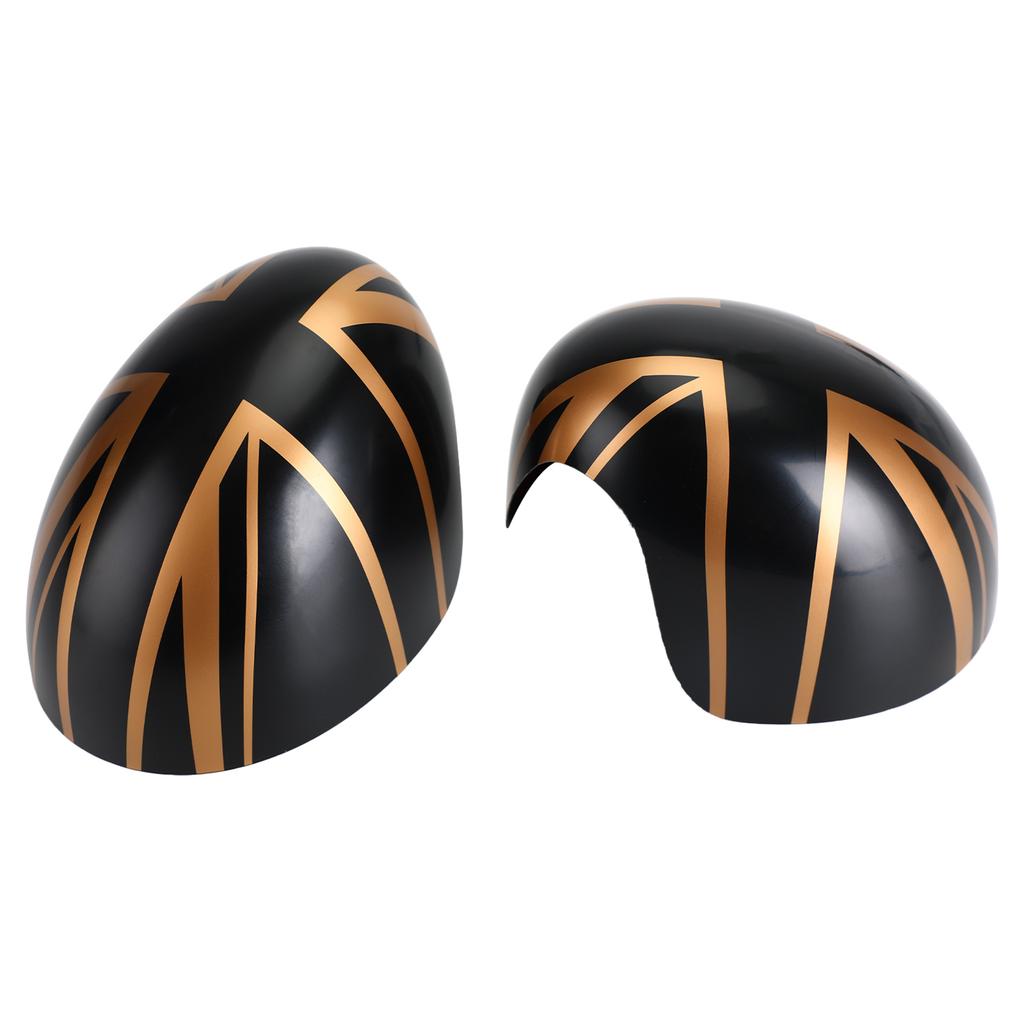 Накладка на зеркало заднего вида с флагом Великобритании для MINI Cooper Hardtop F55 F56 Черный/Золотой