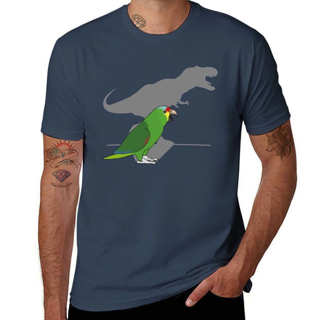 trex red lored amazon parrot TShirt Basic Solid Color Short Sleeve TShirt