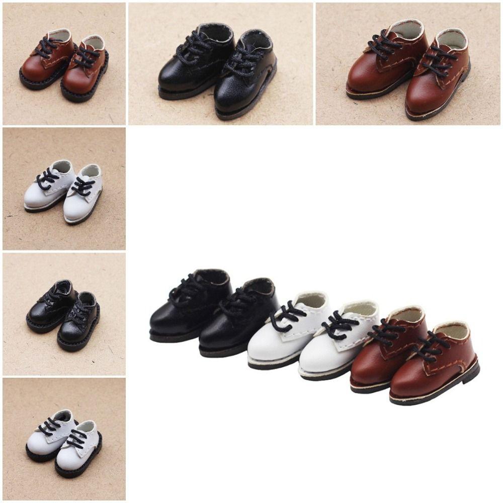 1 пара обуви для куклы 1/12, обувь для куклы BJD с круглым носком, кукла BJD, обувь из искусственной кожи, обувь из искусственной кожи, глиняные куклы