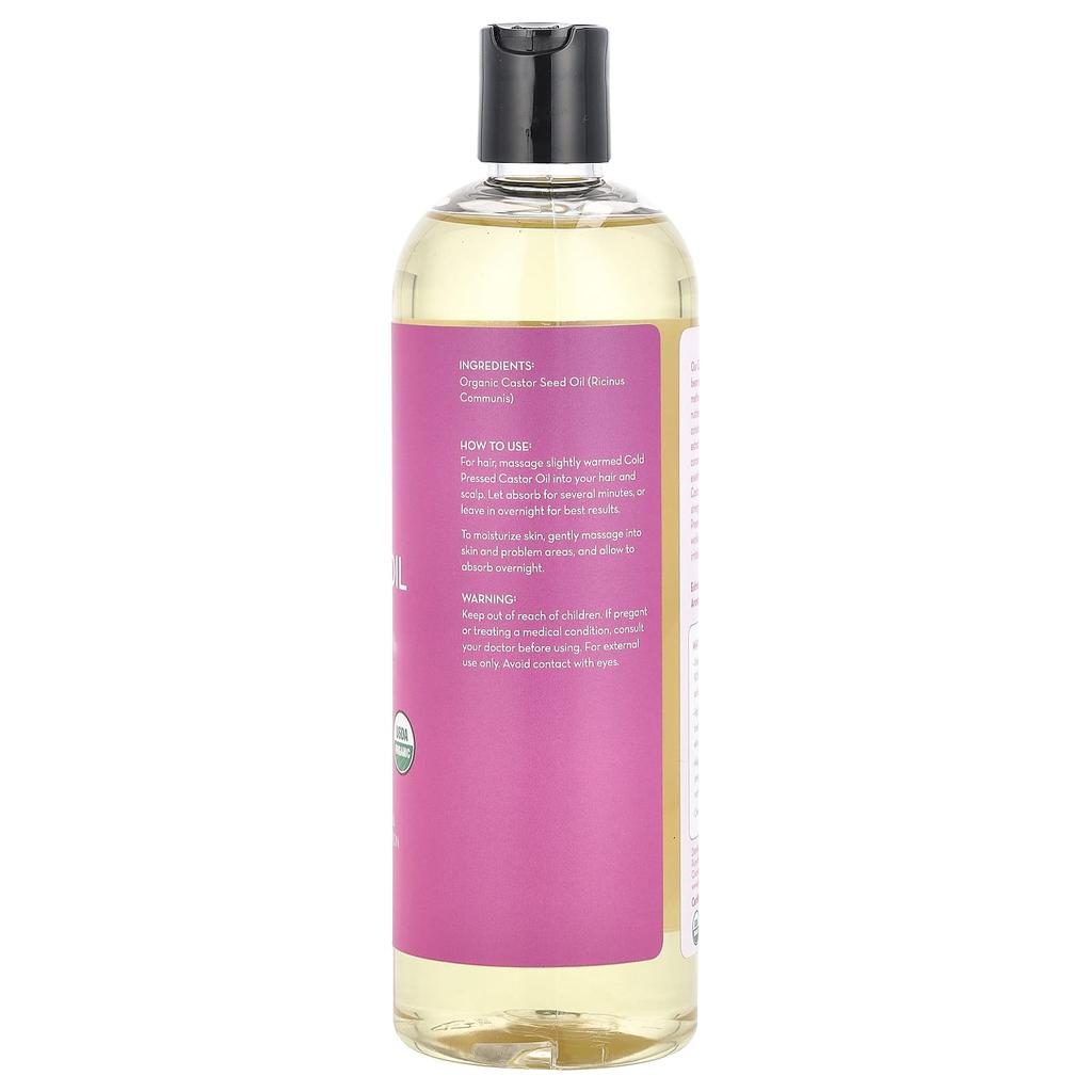 Органическое касторовое масло, 473 мл(16 жидких унций)