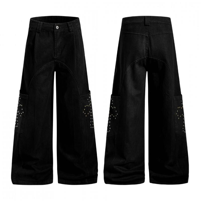 OREETA American Style Cargo Pants Men Women Loose Straight Leg Casual Trousers With Multi Pockets