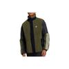 Adidas Neo Spliced Color-Block Fleece Loose Jacket Men Outerwear Green HZ2411