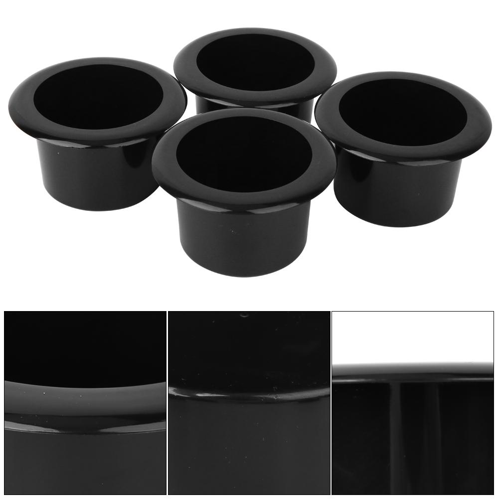 4 шт. Подставка для подстаканника из черного глянцевого АБС-пластика, аксессуары для украшения салона автомобиля