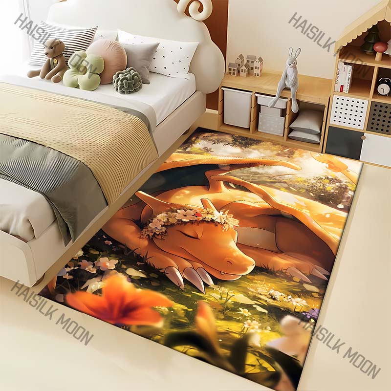 Best Seller! Pocket Monsters Charizard Carpets Bedroom Living Room Mats Kids Room Decor Carpet Crawl Mat Gift Rug Free Shipping