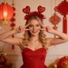 Повязка на голову Yousheng ко Дню святого Валентина для женщин, украшенная блестками в форме сердца, аксессуар для волос на День святого Валентина, свадьбу или день рождения.