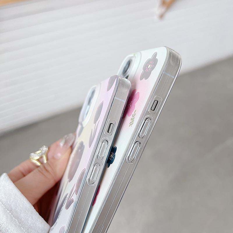 Чехол с милыми цветами для Samsung S23 FE S24 Ultra A35 A54 A53 A34 S23 IPhone 15 Realme C53 C67 Reno 11 8T Redmi Note 13 Pro Redmi 13C Tecno Vivo Cover