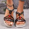 New Bohemian Style Wedge Heel Sandals for All Seasons Women's Fashion Casual Thick-Soled Shoes