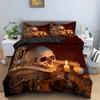 3D Skeleton Bedding Set Skull Duvet Cover 2/3Pcs Quilt Cover With Pillowcase Queen King Size Soft Fabric Bedclothes