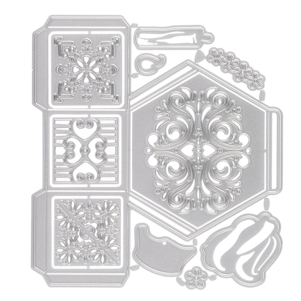 Вырубной штамп металлический шестигранный ящик углеродистая сталь тиснение режущие пластины для бумаги ручной работы чехол Carvin