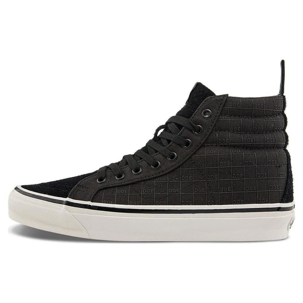 Vans Doe X Sk8 Hi Lx Креативные Шахматные Прочные Дышащие Высокие Кеды для Скейтбординга Унисекс кроссовки Черные VN0A4BVBBPT