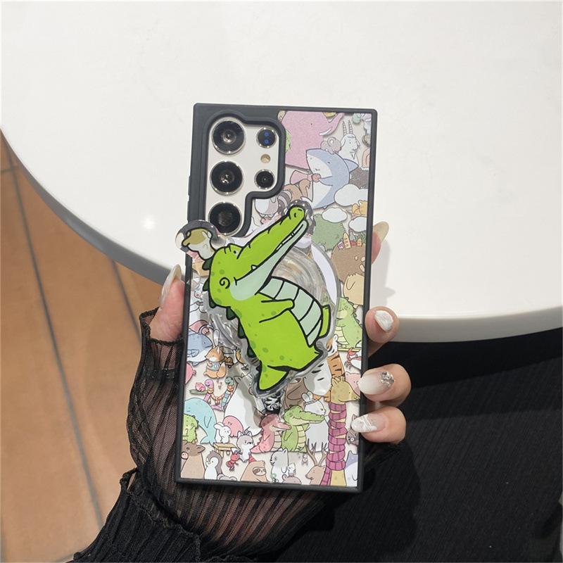 Crocodile animal for Samsung S25ultra phone case S24plus magnetic S23Ultra cartoon S22 drop resistant