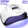 DianaBeauty 380W 81LEDs UV LED Lamp for Nails Powerful Nail Dryer For Curing All Gel Nail Polish Drying UV Light for Manicure