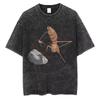 Fun Men Robert T-Shirt Vintage Vintage Worm Spoof Street Y2K Wind Marcus Cotton