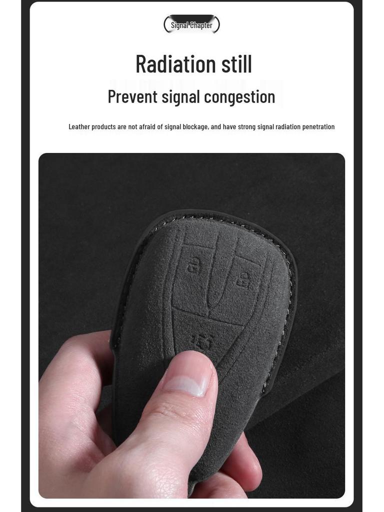 Чехол для смарт-ключа Changan SL03, темно-синяя натуральная кожа для UNI-K/T & UNI-V