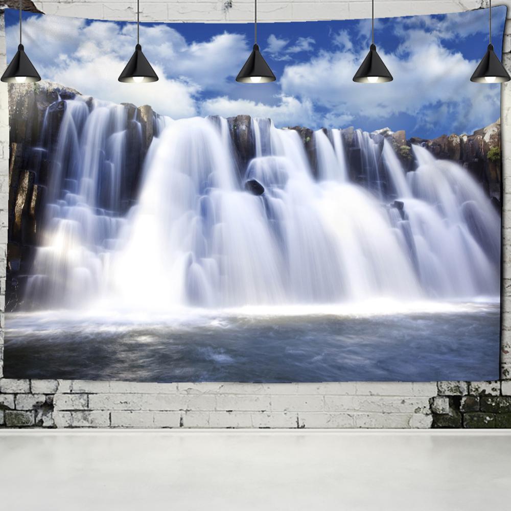 Водная Занавеска Пещера Водопад Гобелен Настенный Богемный Пейзаж Хиппи Психоделическое Искусство Домашний Декор