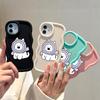 For iPhone Redmi 13 13C 14C Note 13 12 Pro Samsung A05 A06 A13 A14 A15 A16 Honor X6 X6a X8 X8a Soft Candy Color Creative Dog Pattern Shockproof Case