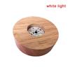 8Cm Round Wooden Led Light Dispaly Base Stand Holder 3D Table Night Lamp Base Glass Resin Art Ornaments