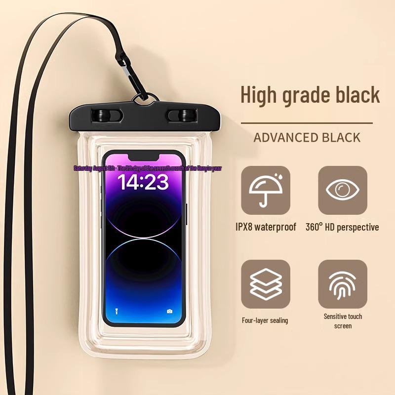 Водонепроницаемый чехол для телефона с сенсорным экраном и шейным ремешком для плавания, рафтинга и дождя - Делайте фотографии под водой