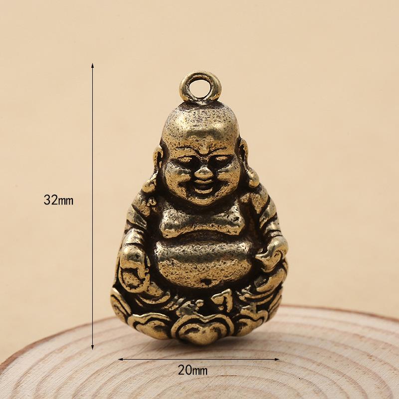 Новое ретро латунное украшение, брелок-подвеска для автомобиля, защитная подвеска в виде статуи Будды, ручная работа, коллекция