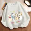 Cute Cat Round-neck Sweatshirt for Children, Fashionable Long-sleeved Casual Sweatshirt for Boys and Girls In Spring and Autumn
