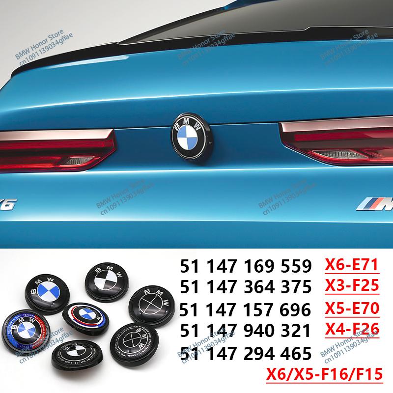 Для BMW 1 W E82 Для BMW Сине-белый Логотип X6 E71 F16 X3 F25 X5 E70 F15 X4 F26 1 шт. 3D ABS Хромированный Черный Задний Значок-эмблема на Багажник С Основанием