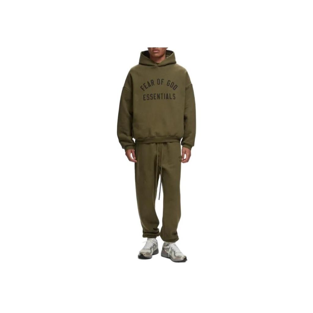 Fear of God Мужская флисовая толстовка с капюшоном Essentials Olive, цвет зеленый 192BT246254F