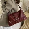 Сумка премиум-текстуры женская большой вместимости 2025 новая повседневная модная ретро на плечо сумка-мессенджер нишевая сумка-пельмень