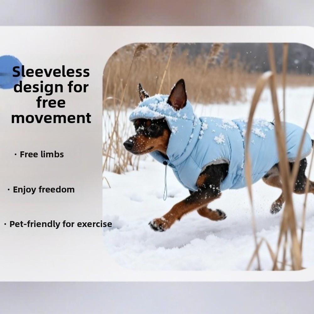 Warm Dog Down Jacket Thickened Comfortable Winter Cotton Coat Adjustable Cold Protection Windproof Dog Jacket Small Medium Dogs
