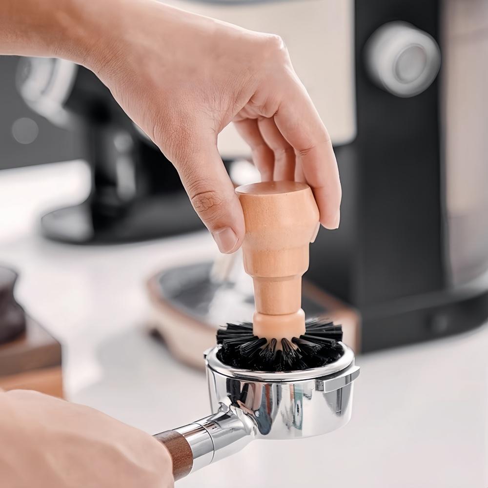 Щетка для чистки ручки кофемашины, деревянная ручка, для домашнего бариста, высокое качество, долговечная, легко чистится, профессиональные кофейные аксессуары