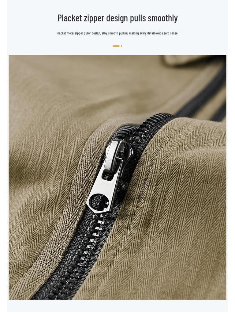 Unisex Casual Cotton Bomber Jacket - Solid Color, Lapel, Spring/Autumn, Loose Fit