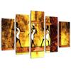 Five Piece Picture Canvas Print Women Africa Abstraction