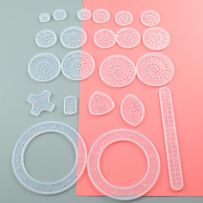 22 шт., набор для рисования по спирали, классический способ создания бесчисленных удивительных дизайнов для детей, набор игрушек для рисования линеек