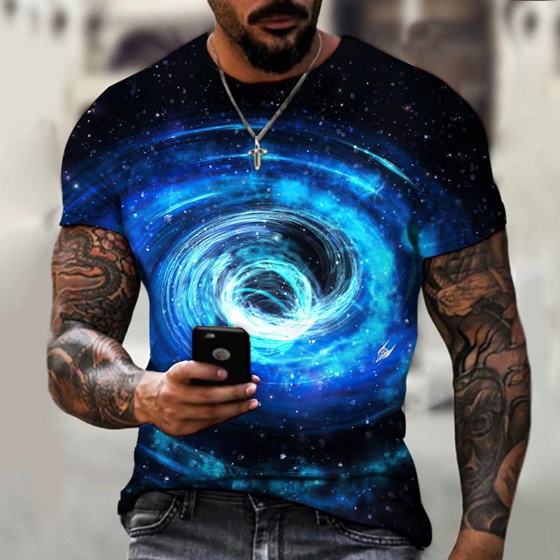 Unisex Vortex Graphic 3D Printed Men's T-Shirt For Men Summer Tops Short Sleeve Fashion Casual Oversized Tee Shi