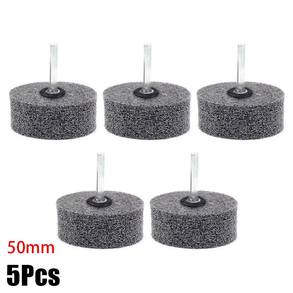 5Pcs 6mm 1/4" Shank Polishing Wheel 20/25/30/40/50mm Sharpening Head Durable Grinding Head