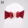 1PC Stretch Chair Bands Bowknot Flower Chair Sashes Banquet Event Decor Wedding Party Supplies