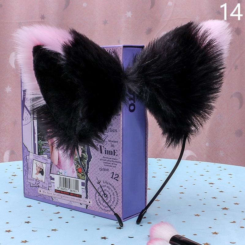 1 шт., повязка на голову, головной убор из искусственного лисьего меха, костюм для косплея, кошачьи уши, обруч для волос, украшения для волос, товары для вечеринок