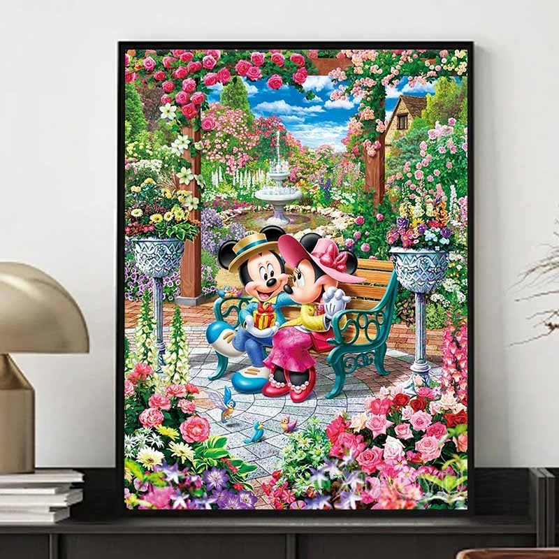 Disney Алмазная живопись Микки Минни Садовое свидание-тематическая Картина из страз 5D Мозаика Ручная работа DIY Вышивка крестом Подарок Украшение дома