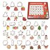 24pc Christmas Cookie Cutter Stainless Steel Cookie Mold Christmas Tree Gingerbread Man Snowflake Mill Box Baking Accessories