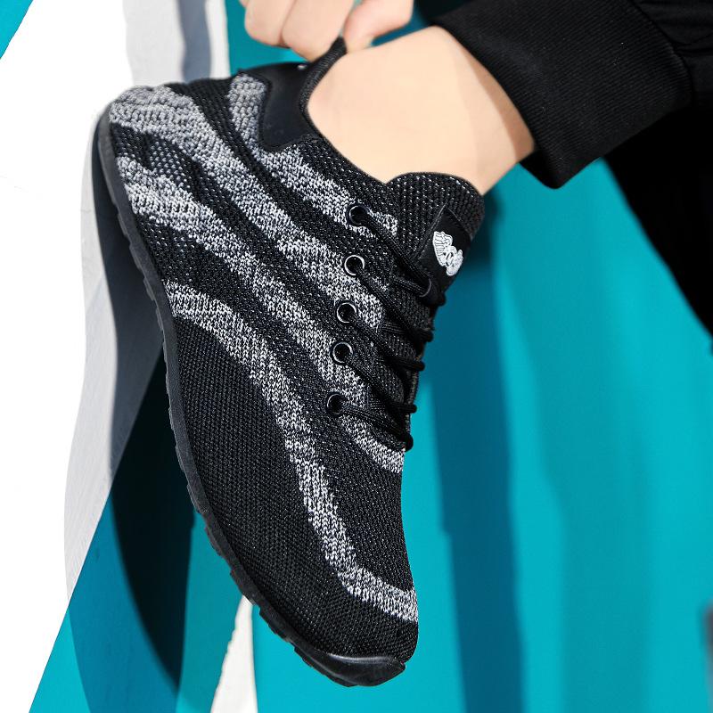 Мужская дышащая спортивная обувь для бега с летающей тканью, модные повседневные сетчатые кроссовки, уличные легкие кроссовки