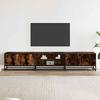 VidaXL Meuble TV chêne fumé 210x35x41 cm bois d'ingénierie, support TV, buffet TV, meuble multimédia, banc TV, meuble hifi, 3300782