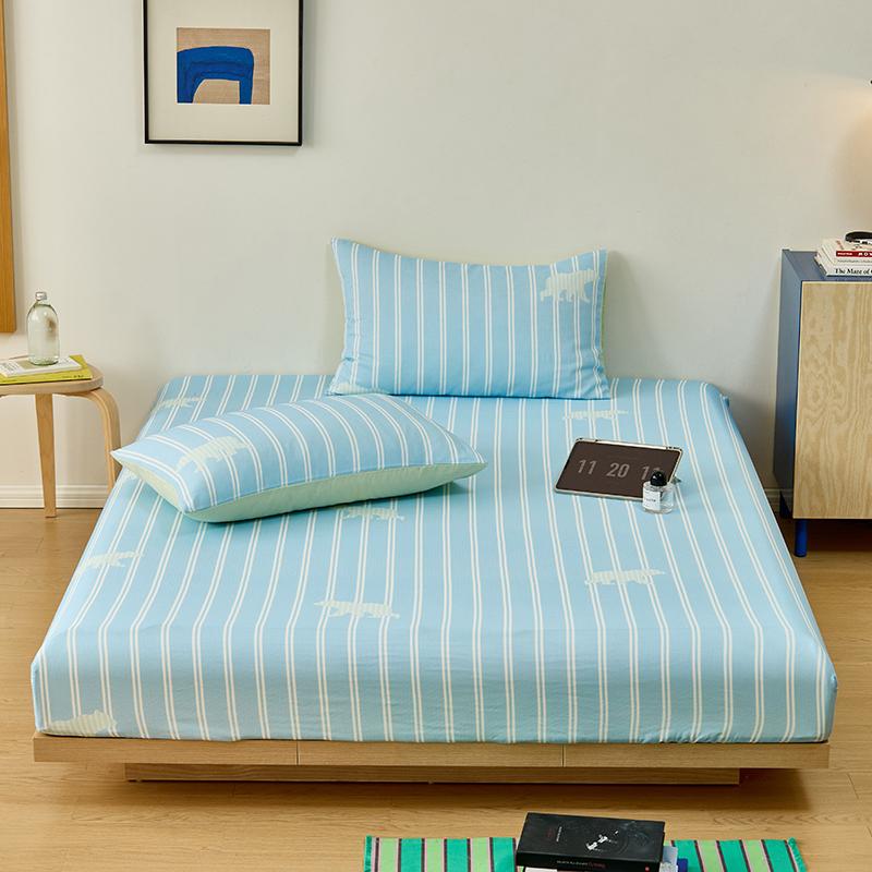 100% Хлопковая Простыня Приятная к коже Простыня на резинке Простой стиль Покрывало для кровати Эластичное Постельное белье простыня (Наволочка Нужен заказ)