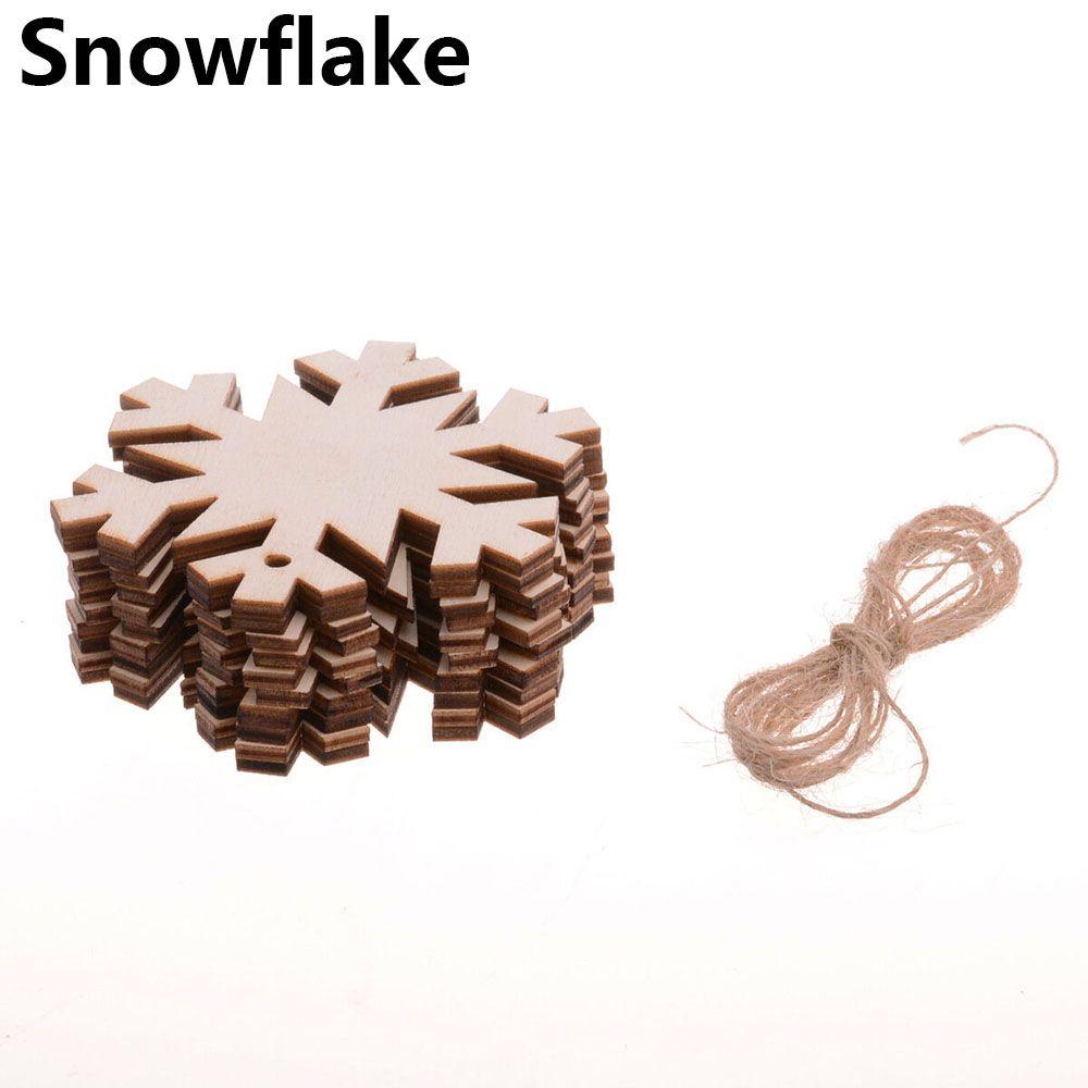 Pendant Decorations DIY Craft Christmas Decor Wood Hanging Tree Ornaments Snowman Snowflake Elk