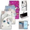 Модный расписной узорный чехол-книжка с ремешком для iPhone Samsung Huawei Honor Xiaomi Redmi OPPO Realme Moto Asus