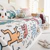 Funda Sofa Home Имитация льна Граффити Диванный коврик Пледы Всесезонный Кемпинг Пикник Одеяло Чехол Чехол для дивана